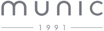Logo "MUNICH 1991" in Grau auf schwarzem Hintergrund.